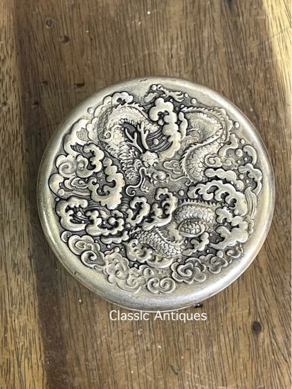 ตลับ มังกร ดันเมฆกระไหล่เงินสะสม รูปที่ 3