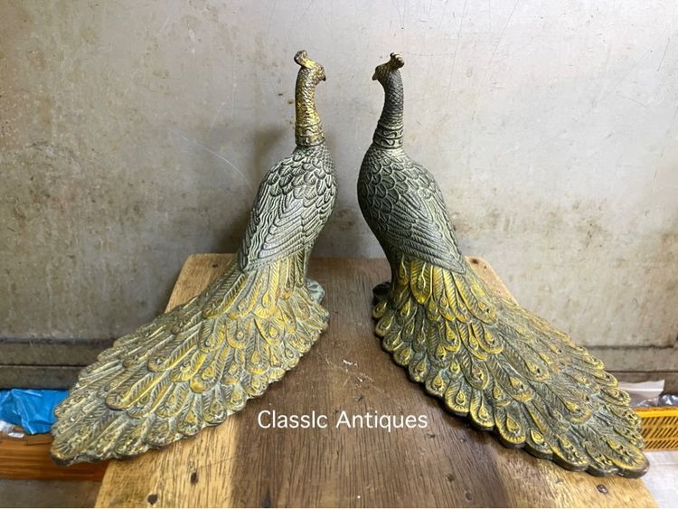 นกยูง ทองเหลือง ขนาดกลาง สะสม รูปที่ 2