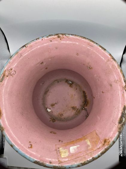 กระโถน เคลือบอีนาเมล ลายเครื่องตั้งจีน โบราณเก่าสะสม รูปที่ 18