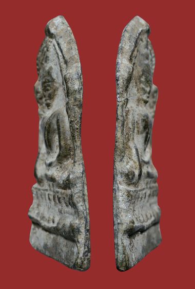 เก่ามาก - มีปรอทขาว ให้เช่าบูชา พระกรุ  พระชินราชใบเสมา พิมพ์ฐานสูง เนื้อชินเงิน รูปที่ 11