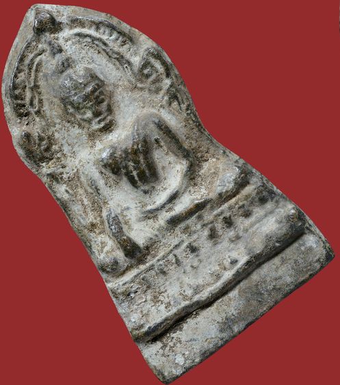 เก่ามาก - มีปรอทขาว ให้เช่าบูชา พระกรุ  พระชินราชใบเสมา พิมพ์ฐานสูง เนื้อชินเงิน รูปที่ 6