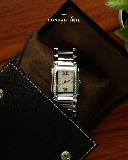 Patek Twenty-4 4910 10A-011 White Diamond Dial Stainless steel 2008 25 x 30 mm. Fullset  รูปที่ 2