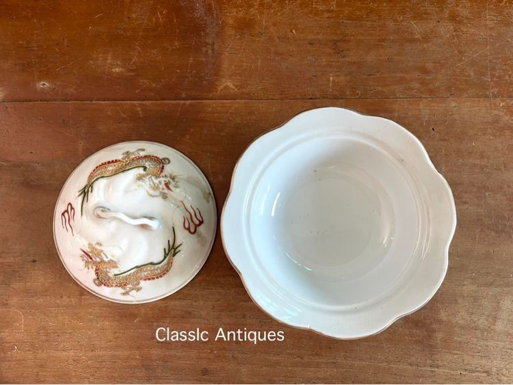 ชาม ลายมังกร โบราณเก่าสะสม รูปที่ 6
