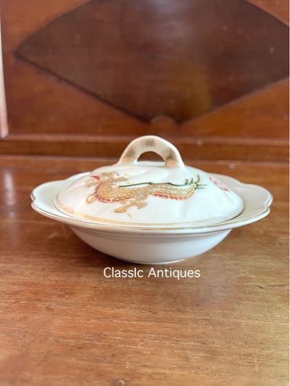 ชาม ลายมังกร โบราณเก่าสะสม รูปที่ 4