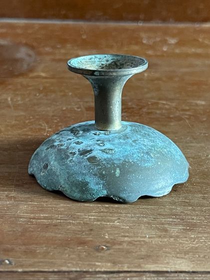 พาน ทองเหลืองจิ๋ว โบราณเก่าสะสมA11 รูปที่ 5