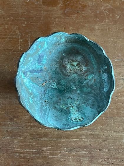 พาน ทองเหลืองจิ๋ว โบราณเก่าสะสมA11 รูปที่ 4