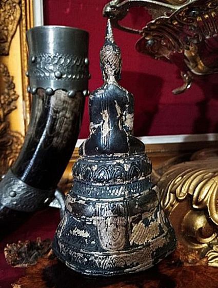 พระเก่าโบราณบุเงินแท้สมัยอยุธยา รูปที่ 3