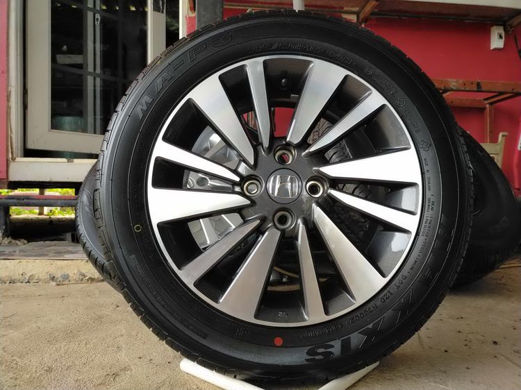 แม็กฮอนด้า ขอบ15 สีเดิมป้ายแดง พร้อมยางแม็กซิส 185 60 15 ปลายปี24 ใส่ jazz city ได้ทุกรุ่น รูปที่ 2