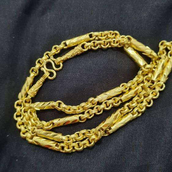 สีอยคอทอง ลายสวยมาก (วัสดุทดแทนทองเป็นนวตกรรมใหม่) ใส่กันได้ตลอดไป ไม่ลอกไม่ดำ เผาไฟก็สึทอง รูปที่ 2