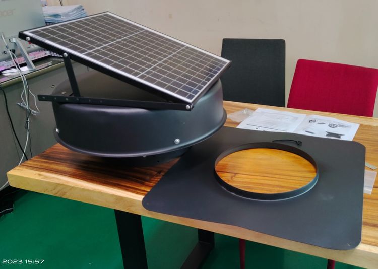 ขายพัดลมหลังคา โซล่าเซลล์ ขาย Solar Roof Attic 40W ค่าไฟฟ้าศูนย์บาท ไม่ต้องเดินสายไฟ รูปที่ 4