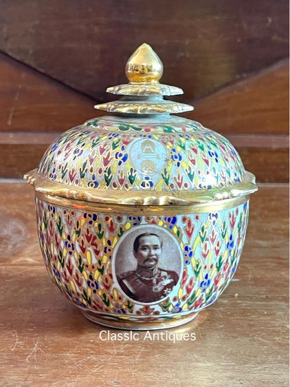 โถเบญจรงค์ ร.5 เก่าสะสม รูปที่ 4