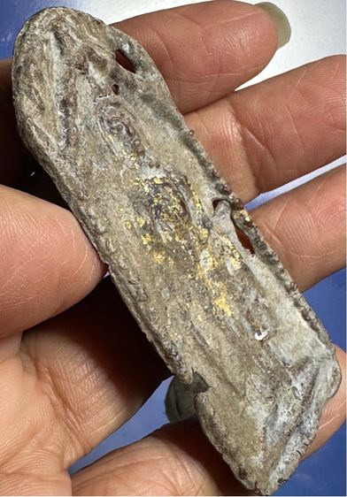 พระขุนแผนสะกดทัพเนื้อตะกั่วสนิมแดง กรุท่าเสา กาญจนบุรี รูปที่ 6