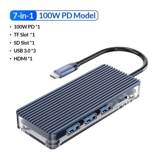 ORICO USB C 7 in 1 USB หลากหลาย3.0 HDMI PD 100 W