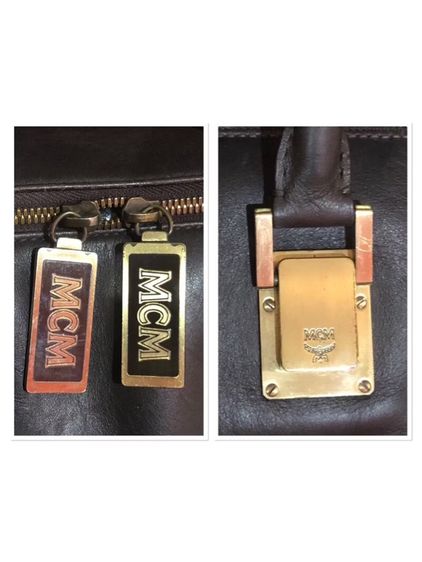 กระเป๋า MCM VISETO'S BOSTON BAG 30 สีน้ำตาลเข้ม รับประกันแท้ ไม่แท้ยินดีคืนเงิน รูปที่ 8