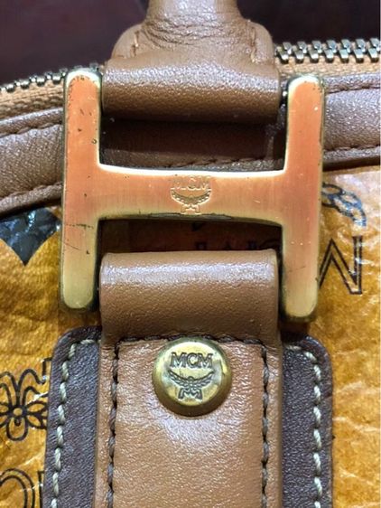 กระเป๋า MCM COGNAC ALMA กระเป๋าหนัง Visetos Cognac  มือสอง รับประกันของแท้  รูปที่ 6
