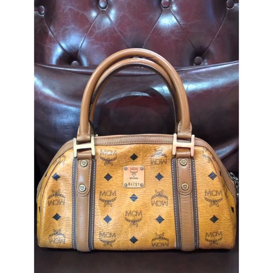 ไม่ระบุ MCM Visetos Alma Cognac กระเป๋าบอสตัน  MCM VISETOS กระเป๋าถือ COGNAC ไซ้ส์S12”แท้ ไม่แท้ยินดีคืนเงิน