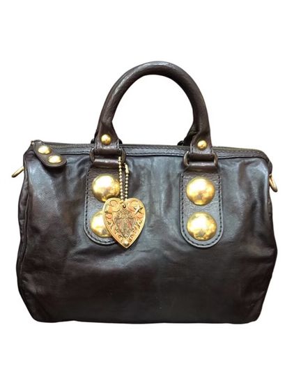 หญิง กุชชี่กระเป๋าบอสตัน Gucci Brown Babouska สีน้ำตาลเข้ม รับประกันของแท้ 
