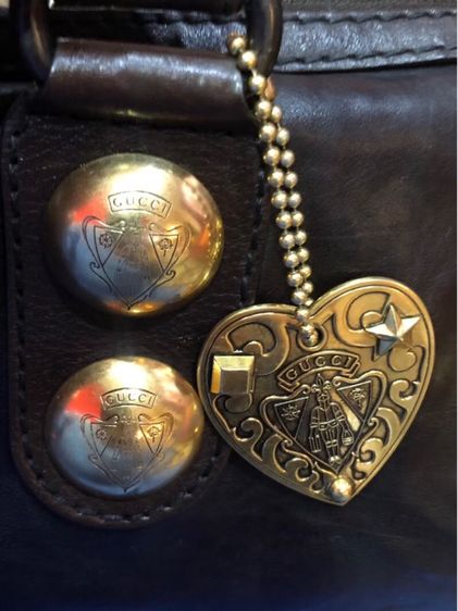 กุชชี่กระเป๋าบอสตัน Gucci Brown Babouska สีน้ำตาลเข้ม รับประกันของแท้  รูปที่ 3