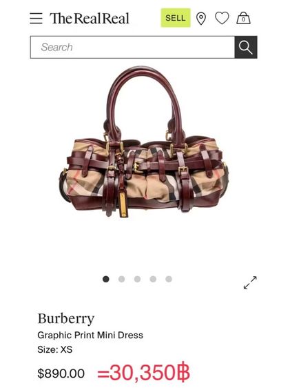 กระเป๋าสะพาย Burberry สีน้ำตาล เบจ House Check Canvas และหนัง Rowan และผ้าลายตาราง รับประกันแท้  รูปที่ 9