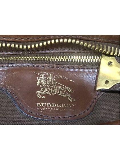 กระเป๋าสะพาย Burberry สีน้ำตาล เบจ House Check Canvas และหนัง Rowan และผ้าลายตาราง รับประกันแท้  รูปที่ 8