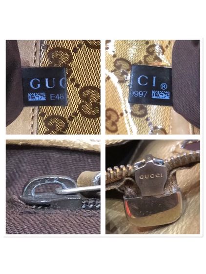 กระเป๋าโท๊ททรง D-Ring ของ Abbey Gucci Gold GG Crystal รับประกันของแท้  รูปที่ 8