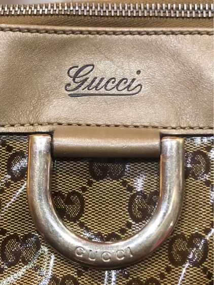 กระเป๋าโท๊ททรง D-Ring ของ Abbey Gucci Gold GG Crystal รับประกันของแท้  รูปที่ 3