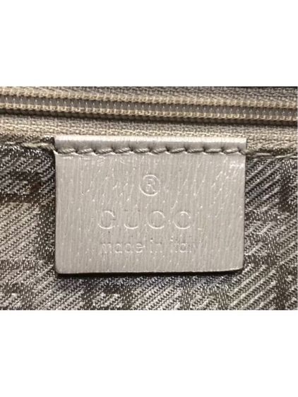 กระเป๋าหูหิ้วลายโลโก้ GUCCI สีเทา รับประกันของแท้ ไม่แท้ยินดีคืนเงิน รูปที่ 6
