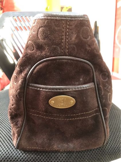 กระเป๋าถือหนังกลับ Céline Celine Brown C Macadam Boogie สีน้ำตาลเข้ม รับประกันของแท้ รูปที่ 3