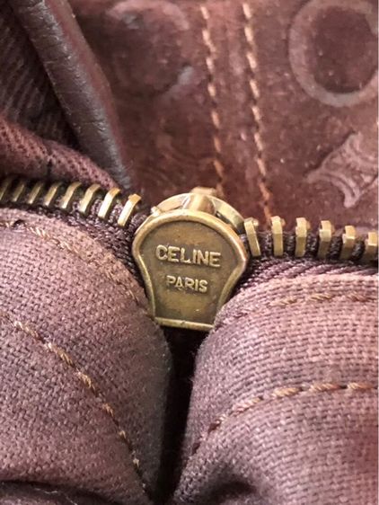 กระเป๋าถือหนังกลับ Céline Celine Brown C Macadam Boogie สีน้ำตาลเข้ม รับประกันของแท้ รูปที่ 5