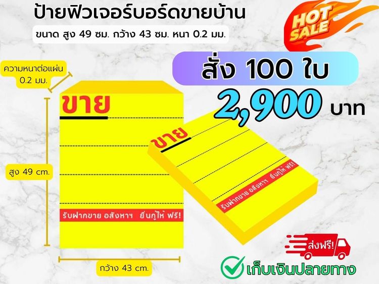 ป้ายขายบ้าน ป้ายฟิวเจอร์บอร์ด  รูปที่ 3