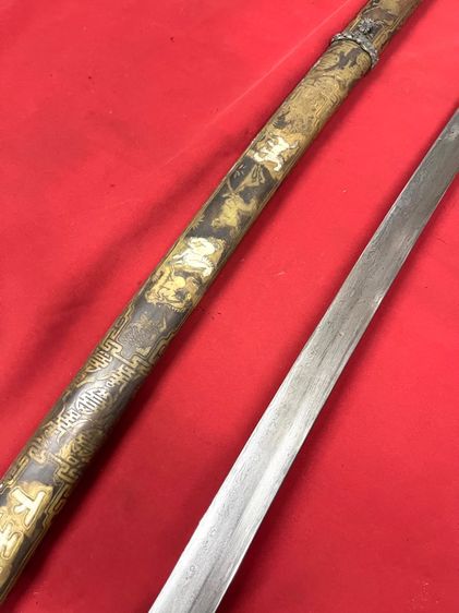 ดาบญี่ปุ่น ลายม้ามงคล กะไหล่เงินA2 รูปที่ 15