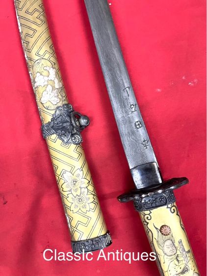 ดาบญี่ปุ่น ซามูไรกะไหล่เงินA1 รูปที่ 7