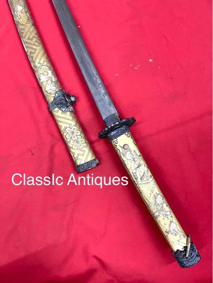 ดาบญี่ปุ่น ซามูไรกะไหล่เงินA1 รูปที่ 6