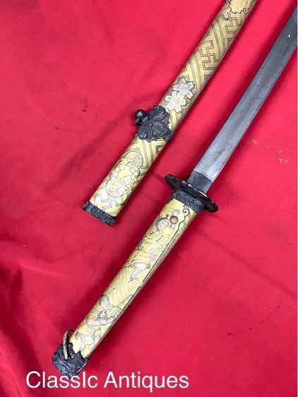 ดาบญี่ปุ่น ซามูไรกะไหล่เงินA1