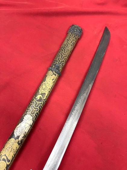ดาบญี่ปุ่น ลาย สิงโตญี่ปุ่น กระไหร่เงิน รูปที่ 10