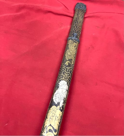 ดาบญี่ปุ่น ลาย สิงโตญี่ปุ่น กระไหร่เงิน รูปที่ 7