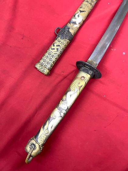 ดาบญี่ปุ่นกะไหล่เงิน ลายหายากA2 รูปที่ 11