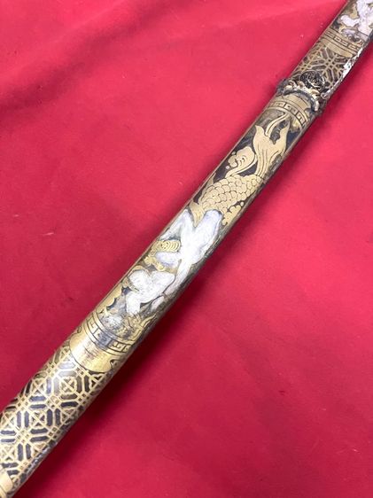 ดาบญี่ปุ่นกะไหล่เงิน ลายหายากA2 รูปที่ 17