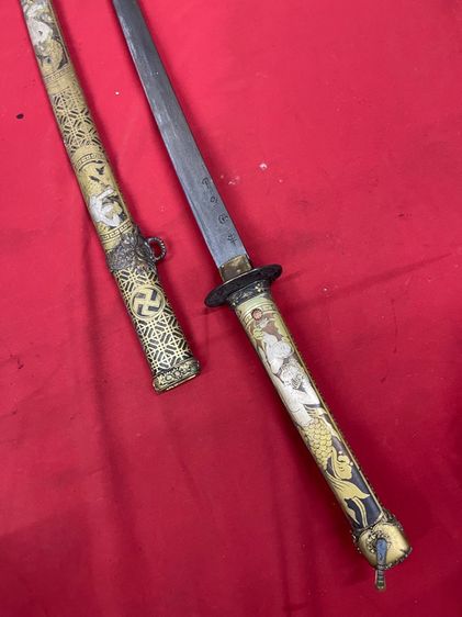 ดาบญี่ปุ่นกะไหล่เงิน ลายหายากA2 รูปที่ 7
