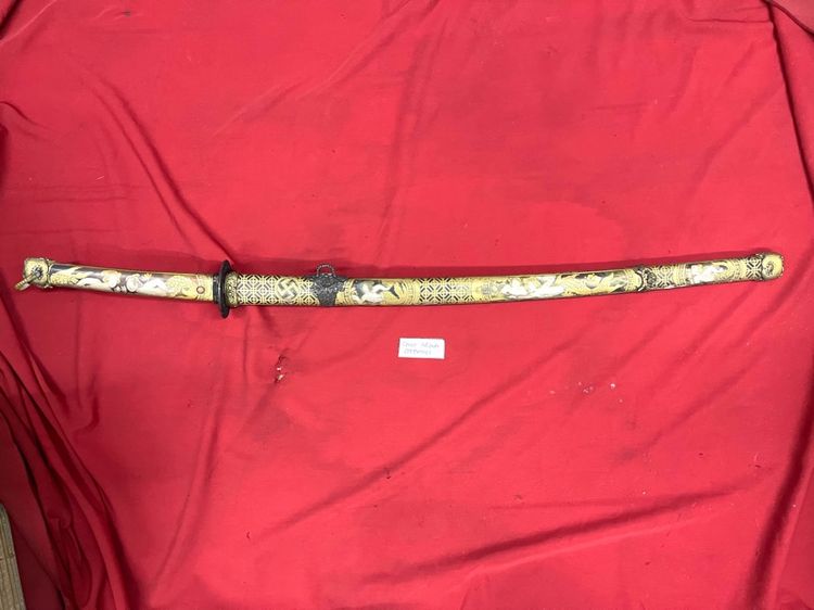 ดาบญี่ปุ่นกะไหล่เงิน ลายหายากA2 รูปที่ 3
