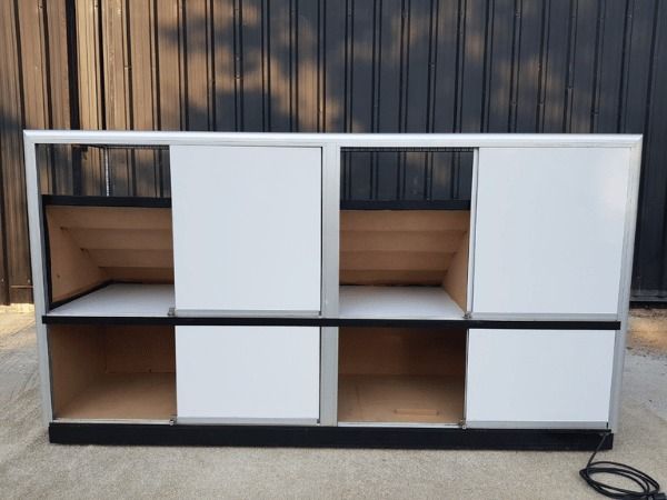 ตู้จิวเวลรี่ ตู้กระจกโชว์สินค้า ตู้โชว์โทรศัพท์ ประตูกระจกแบบสไลด์ สีดำ รูปที่ 6