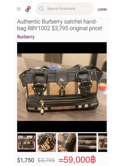 เบอร์เบอรี่ กระเป๋าผ้าใบลาย House Check ขนาดใหญ่ รับประกันของแท้  รูปที่ 9