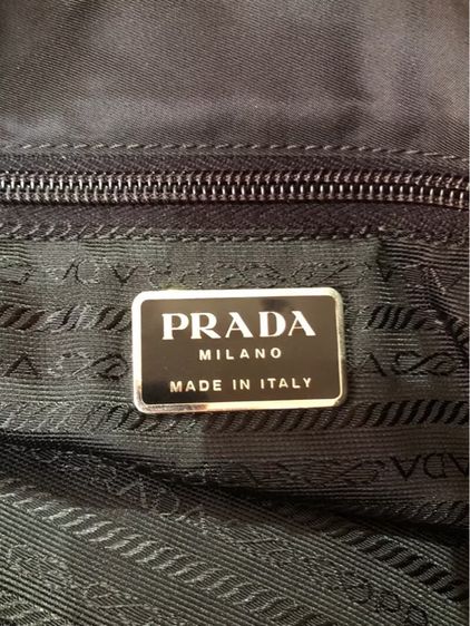 กระเป๋าสะพายไหล่สายโซ่สีเขียว Prada Tessuto รับประกันของแท้  รูปที่ 6
