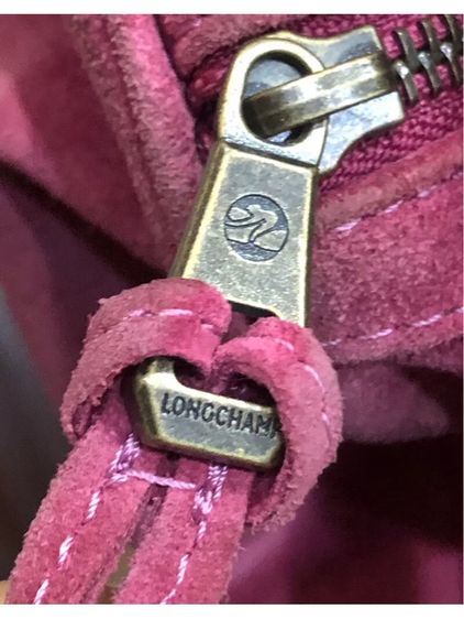 กระเป๋า Longchamp Kate Moss Gloucester Boston - Burgundy Suede รับประกันของแท้ รูปที่ 3