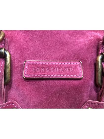 กระเป๋า Longchamp Kate Moss Gloucester Boston - Burgundy Suede รับประกันของแท้ รูปที่ 2