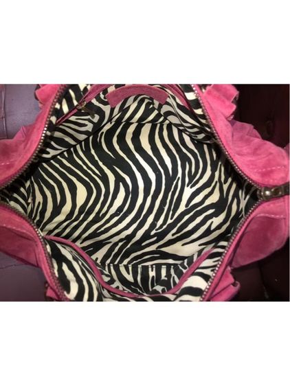 กระเป๋า Longchamp Kate Moss Gloucester Boston - Burgundy Suede รับประกันของแท้ รูปที่ 4