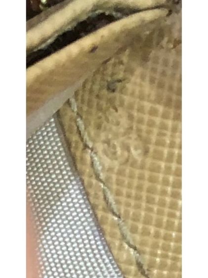 กระเป๋าสตางค์ใบยาวปราด้า. กระเป๋า Prada Tan สไตล์วินเทจ  กระเป๋าหนังซาฟเฟียโน สีแทนเจาะรูขอบสีขาว รับประกันของแท้  รูปที่ 5