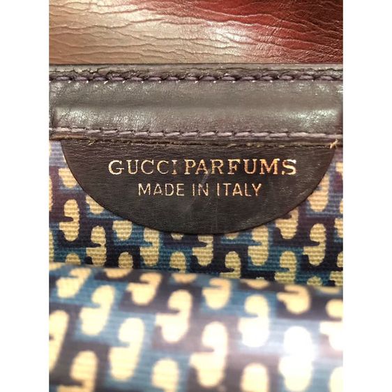 กระเป๋าคลัทช์ GUCCI SHERRY LINE VINTAGE SUEDE NAVY NAVY UNISEX รับประกันของแท้ รูปที่ 5