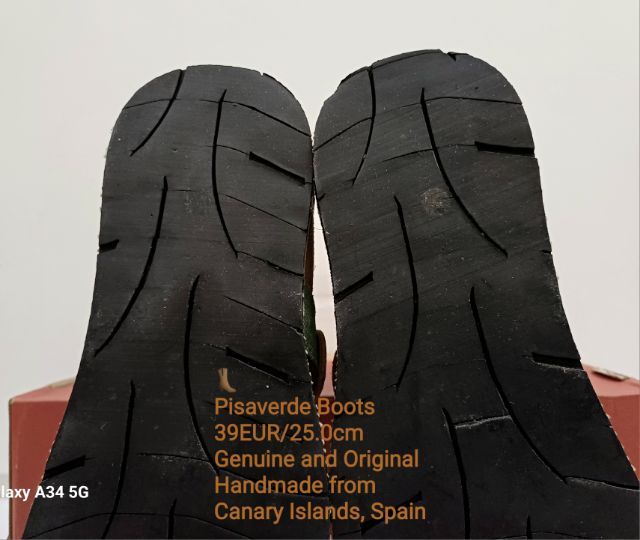 Pisaverde, Women's Boots 39EU(25.0cm) Original Handmade from Canary Islands, Spain ของแท้ มือ 2 สภาพเยี่ยม, รองเท้า Pisaverde หนังแท้ สวยมาก รูปที่ 8