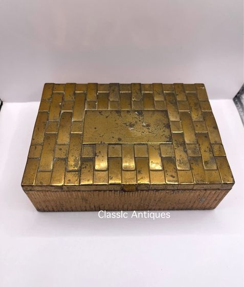 หีบ กล่อง โลหะเก่าโบราณสะสม รูปที่ 5